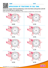 Application Of Fractions to Tell Time