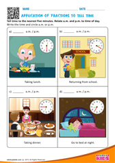 Application Of Fractions to Tell Time