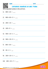 Numbers in Unit Form