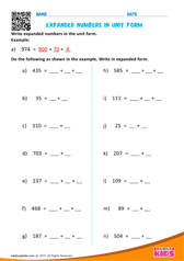 Numbers in Unit Form