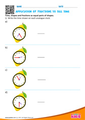 Application Of Fractions to Tell Time