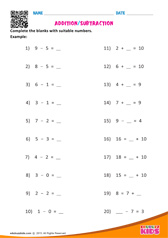 Addition/Subtraction