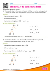 Add or Subtract by using number bonds