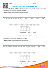 Counting Dollars on Number line