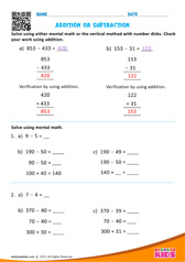 Addition or Subtraction