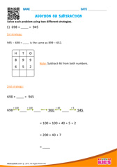 Addition or Subtraction