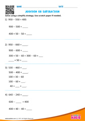 Addition or Subtraction