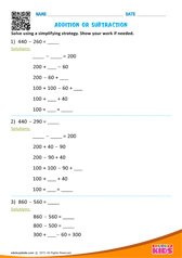 Addition or Subtraction