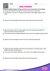 Addition Measurement Word Problems