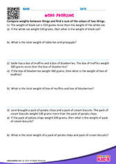 Addition Measurement Word Problems