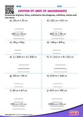 Addition of units of measurements