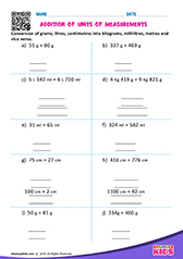 Addition of units of measurements