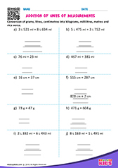 Addition of units of measurements