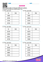 Addition with a Particular Number