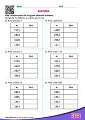 Addition with a Particular Number