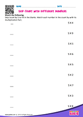 Skip count with different numbers