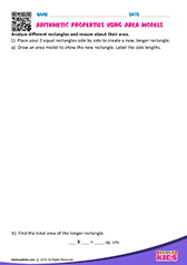 Arithmetic properties using area models