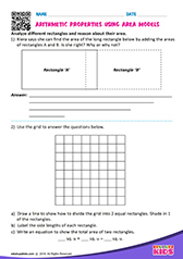 Arithmetic properties using area models