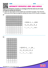Arithmetic properties using area models