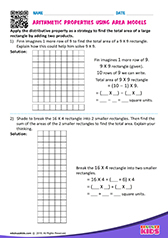 Arithmetic properties using area models