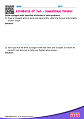 Attributes of 2 Dimensional Figures