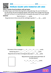 Problem Solving with Perimeter and Area