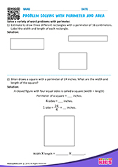 Problem Solving with Perimeter and Area