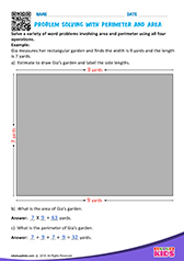 Problem Solving with Perimeter and Area