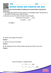 Problem Solving with Perimeter and Area