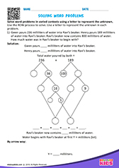 Solving word problems