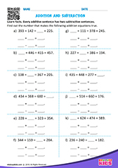 Addition and subtraction