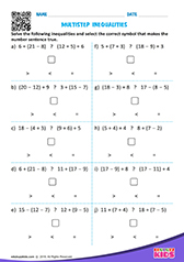 Solve the following Inequalities