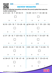 Solve the following Inequalities