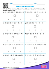 Solve the following Inequalities