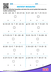Solve the following Inequalities
