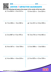 Addition and Subtraction of Measurement