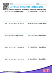 Addition and Subtraction of Measurement