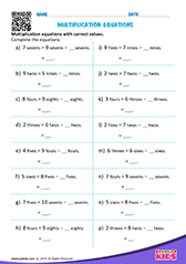 Multiplication Equations