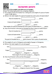 Calculating weights