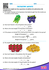Calculating weights