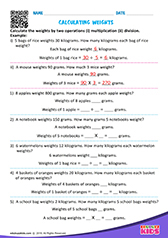 Calculating weights