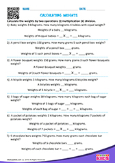 Calculating weights