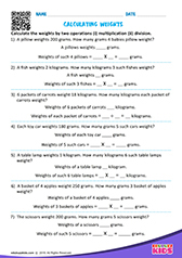 Calculating weights
