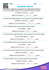 Calculating weights
