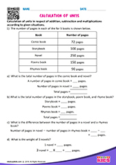 Calculation of units