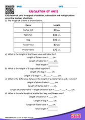 Calculation of units