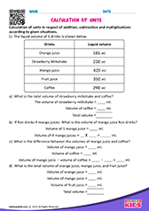 Calculation of units