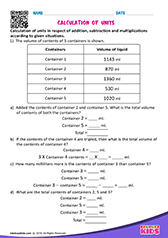 Calculation of units