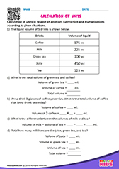 Calculation of units