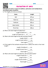 Calculation of units